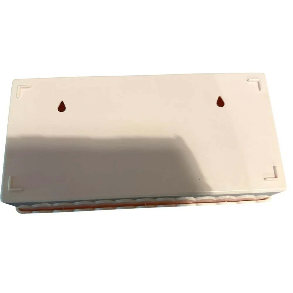 Vintage Pink Tissue Box Holder Scalloped Edge Plastic Box Bathroom